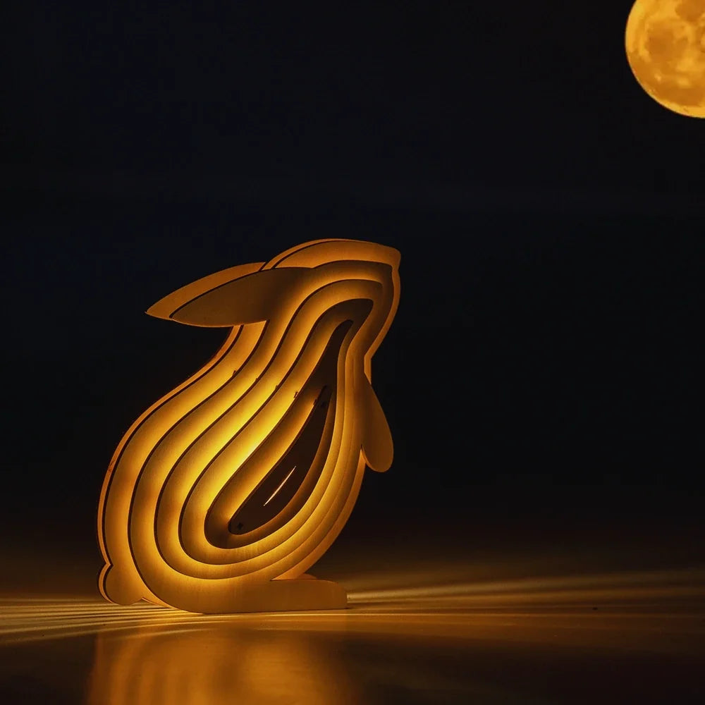 WildCraft™ Houten dierenlamp