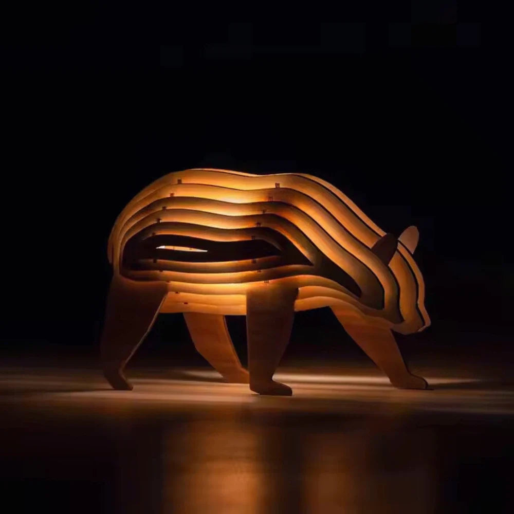 WildCraft™ Houten dierenlamp