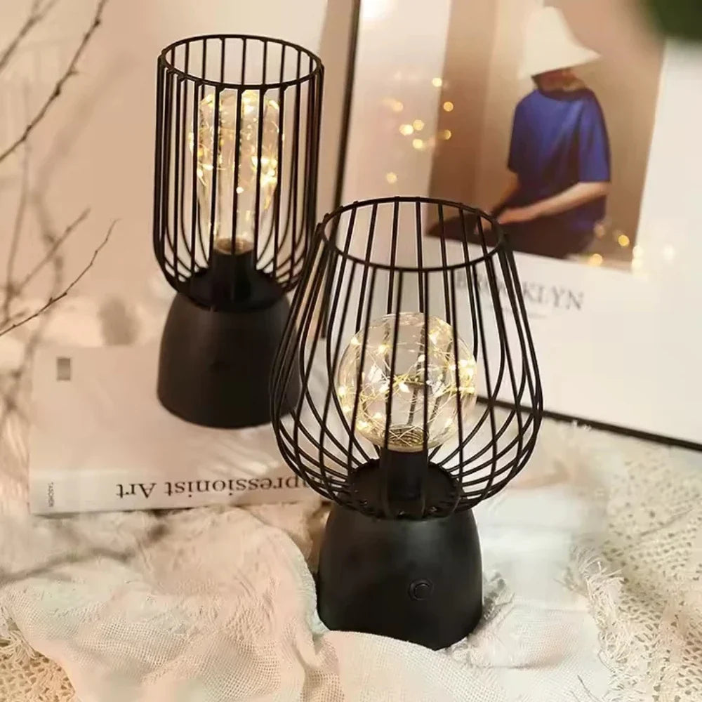 Stralende ijzeren lamp