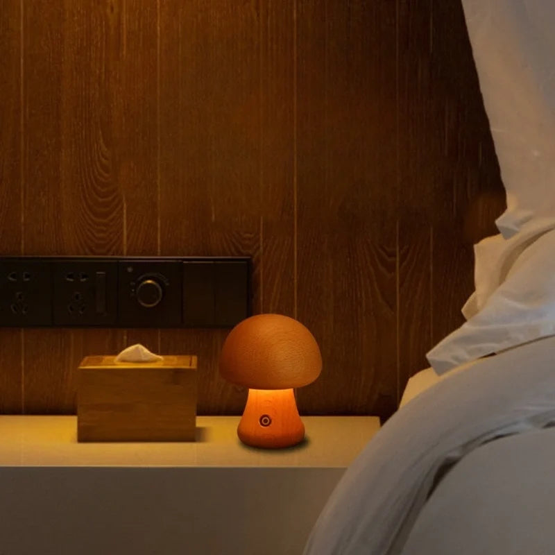 Lumishroom™ Houten tafellamp