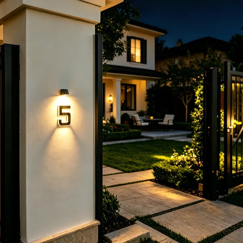 Solar huisnummerlamp
