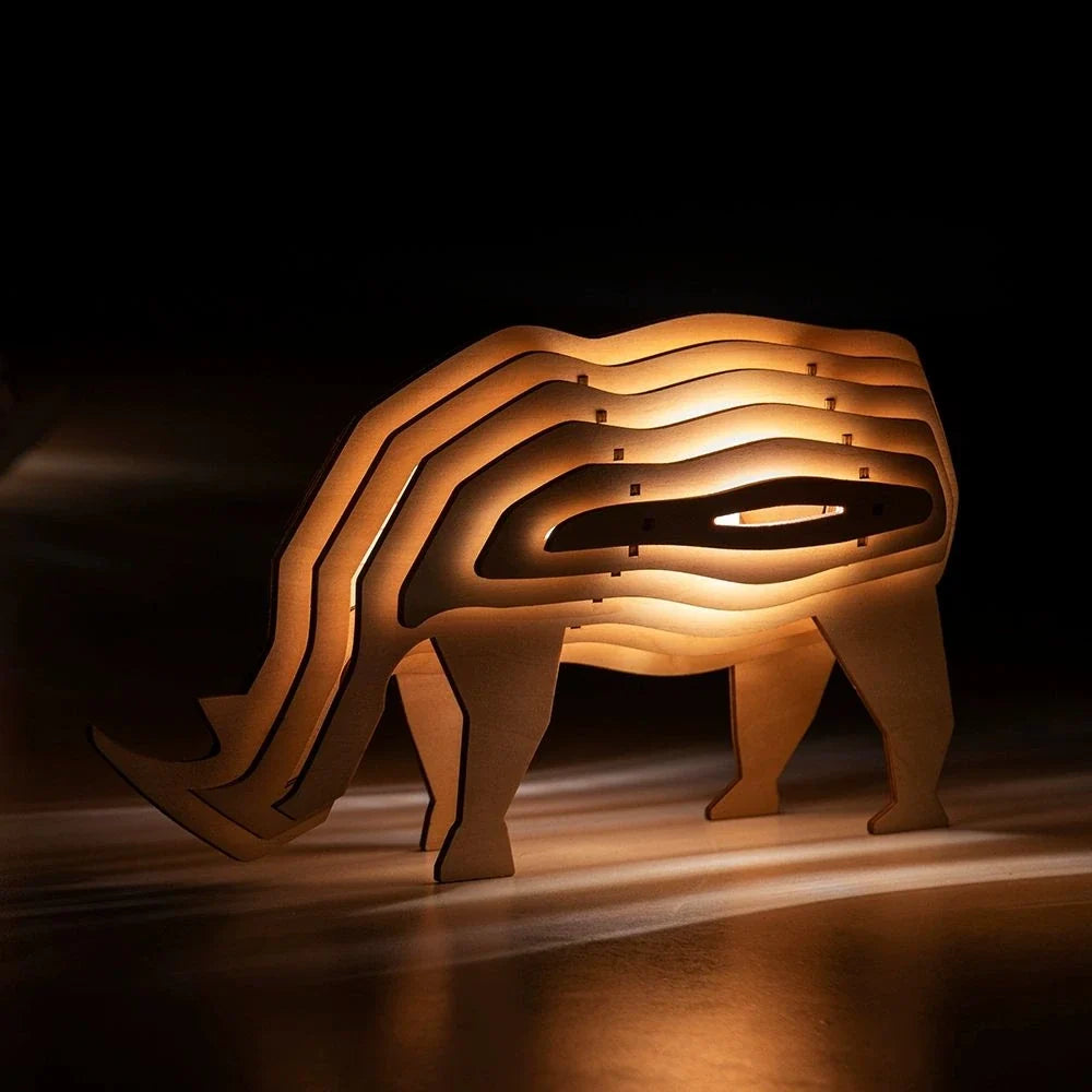 WildCraft™ Houten dierenlamp