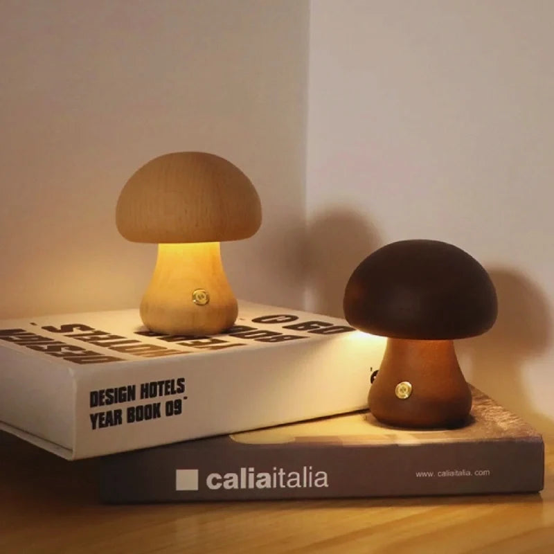 Lumishroom™ Houten tafellamp