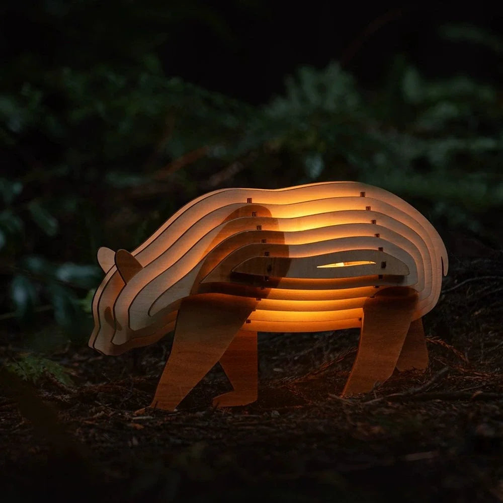 WildCraft™ Houten dierenlamp