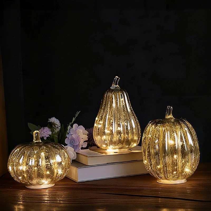 HarvestGlow™ Handgeblazen glazen lamp