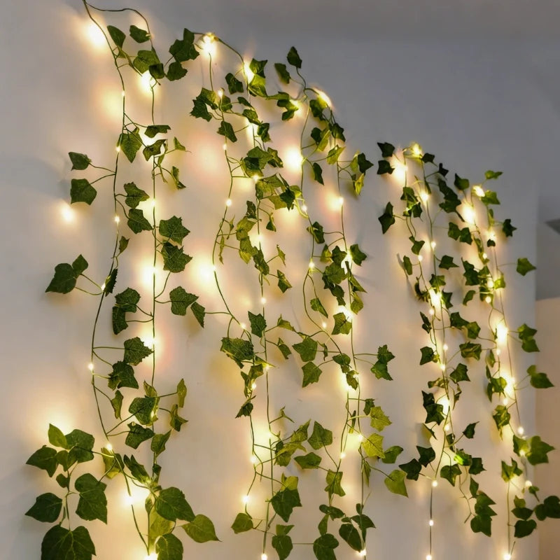 Botanische slinger met lichtjes