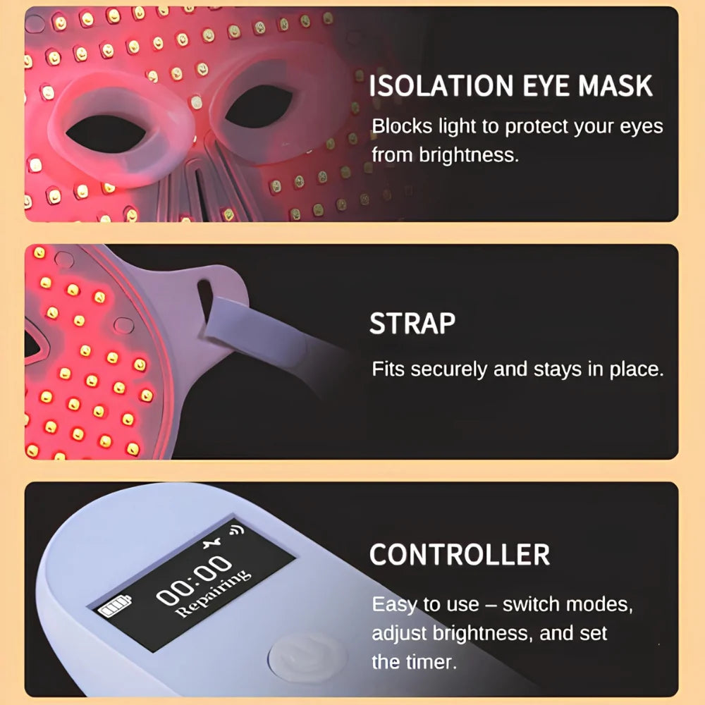 LumaDerm™ Roodlichttherapie gezichtsmaske