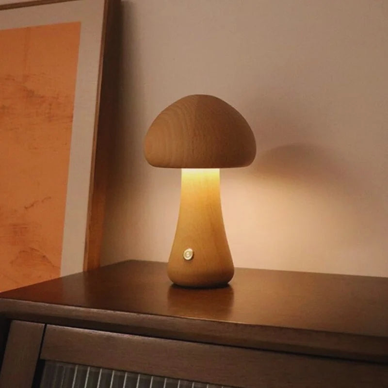 Lumishroom™ Houten tafellamp