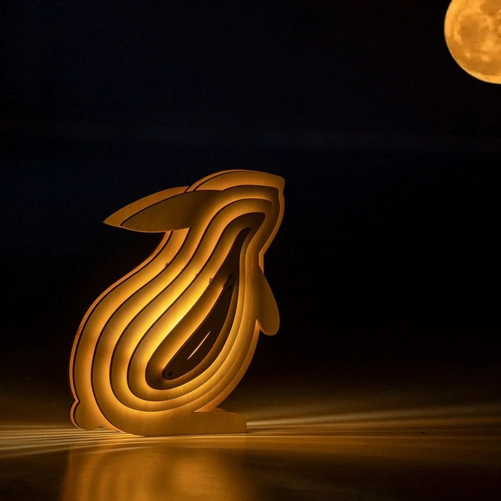 WildCraft™ Houten dierenlamp