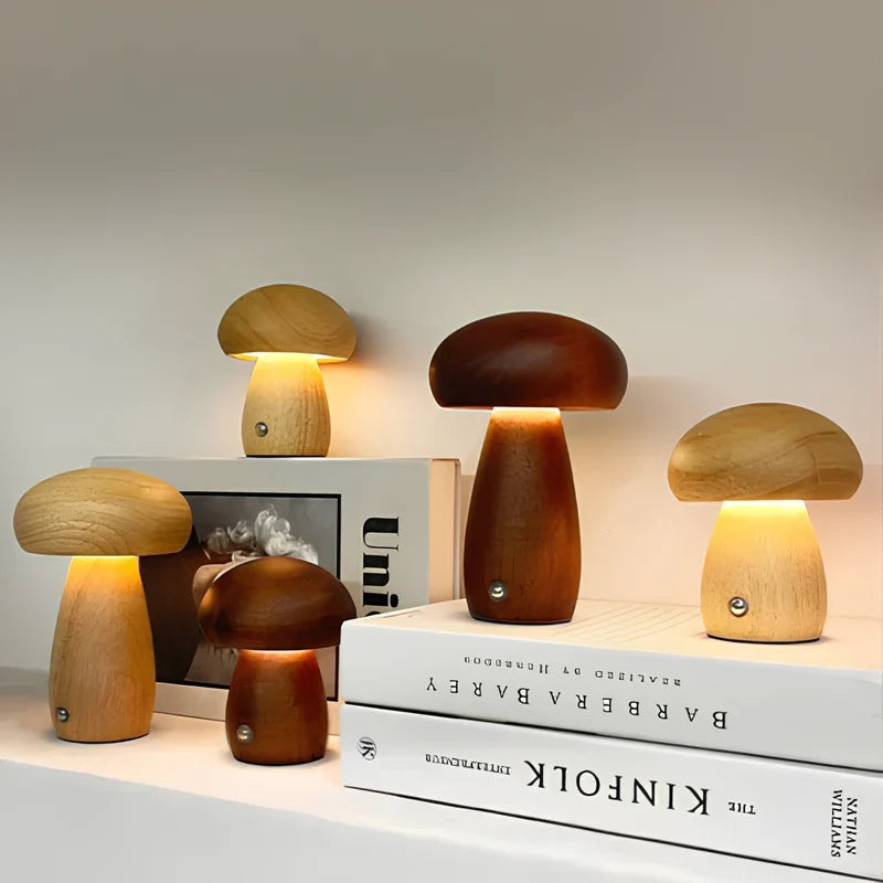 Lumishroom™ Houten tafellamp