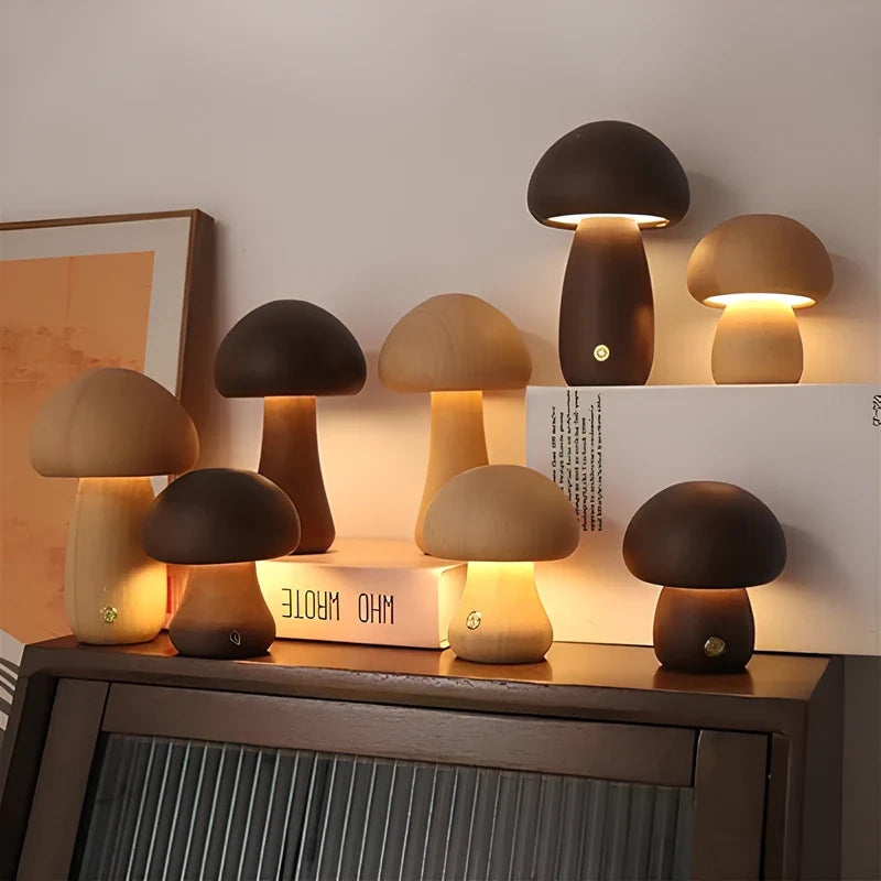 Lumishroom™ Houten tafellamp
