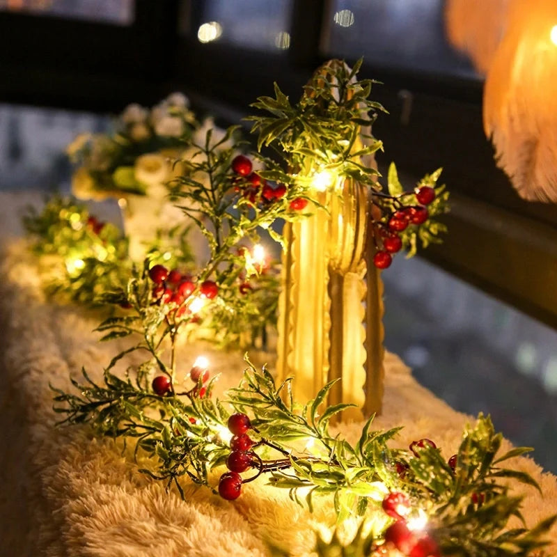 Botanische slinger met lichtjes