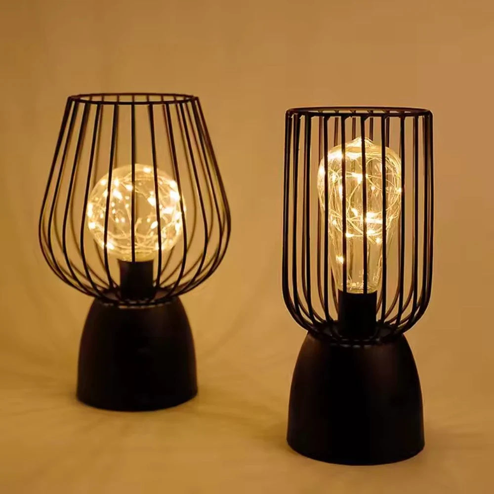 Stralende ijzeren lamp