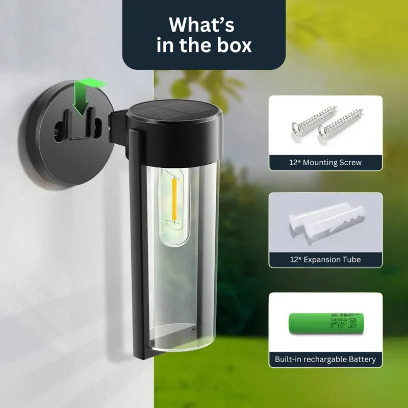 Zonne-energie wandlamp